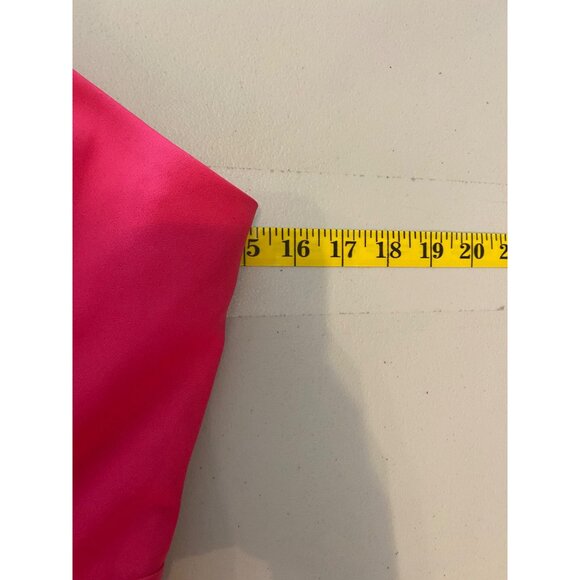 Sam Edelman Midi Dress Hot Pink One-Shoulder Side Slit Size 2 - Picture 6 of 9